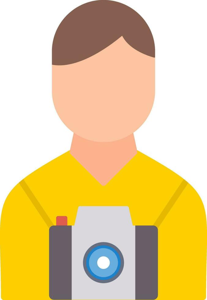 Camera Man Flat Icon vector