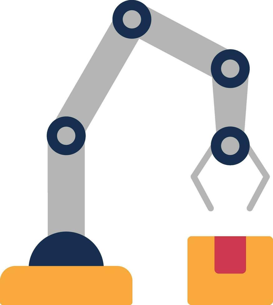 Robotic Arm Flat Icon vector