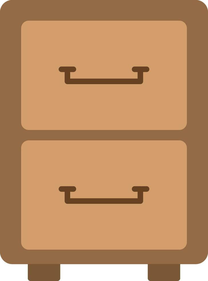 Filling Cabinet Flat Icon vector