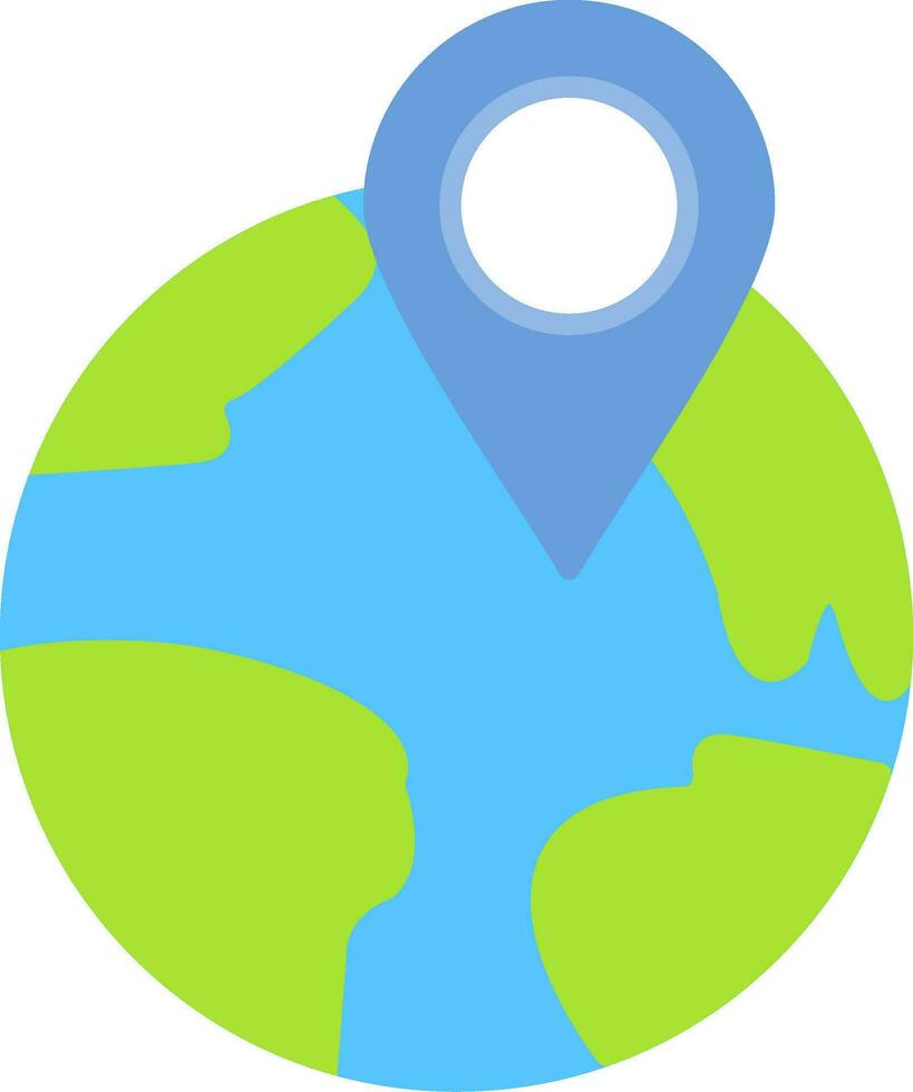 icono de ubicación pin plano vector