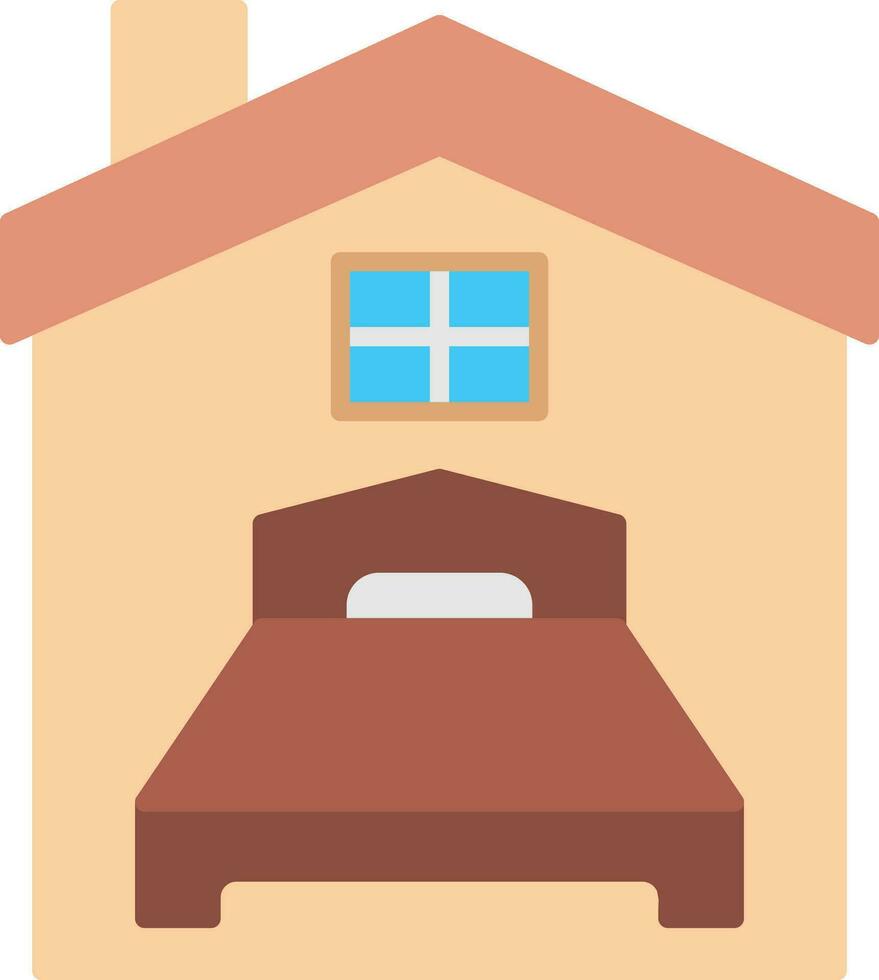 dormitorio plano icono vector