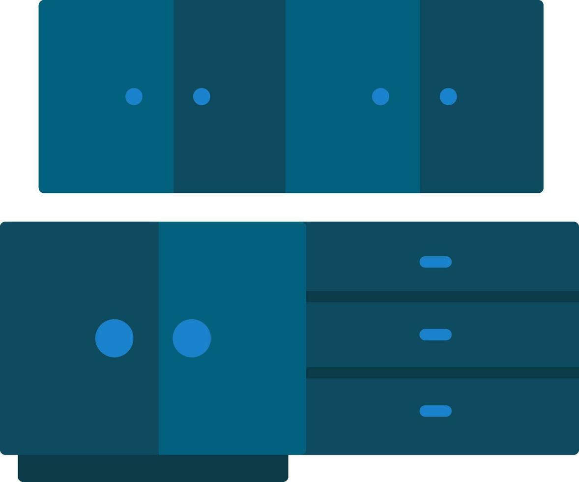 Kitchen Cabinet Flat Icon vector