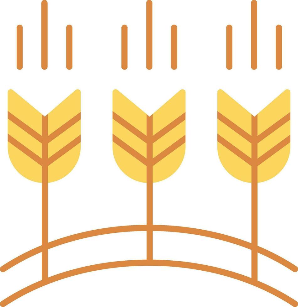 icono plano de trigo vector
