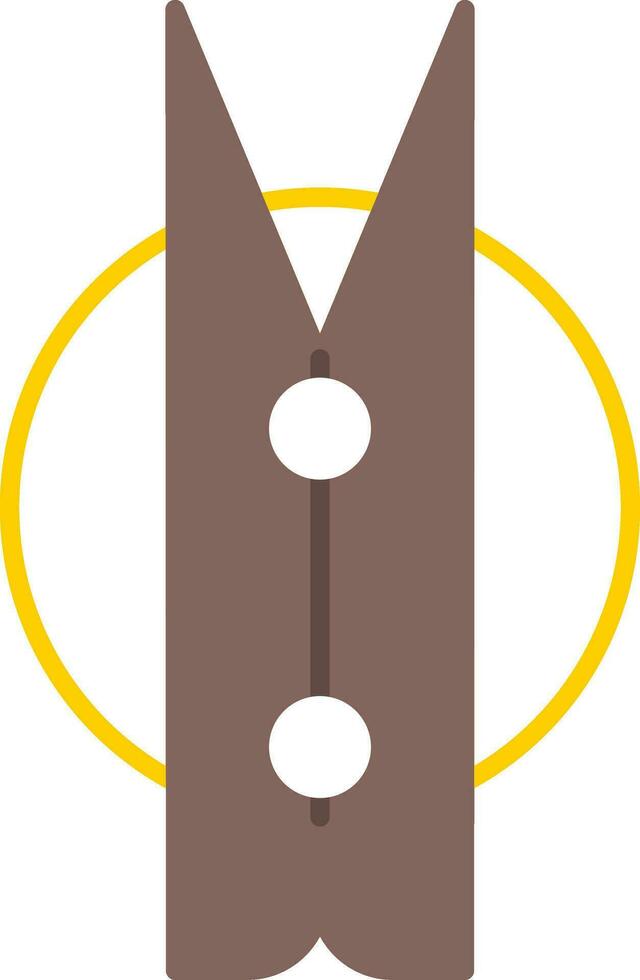 Clothes Peg Flat Icon vector