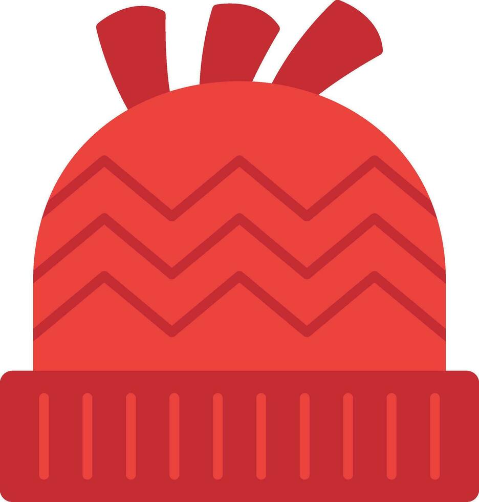 Winter Hat Flat Icon vector