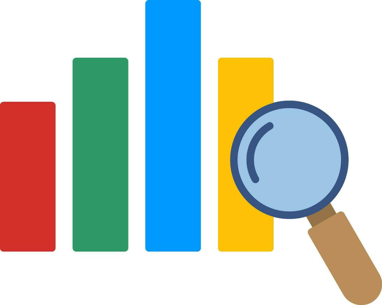 Data Analytics Flat Icon vector