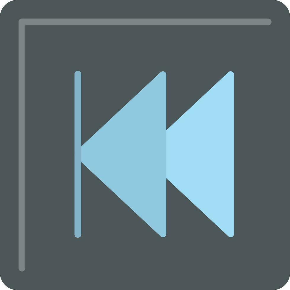 Backward Flat Icon vector