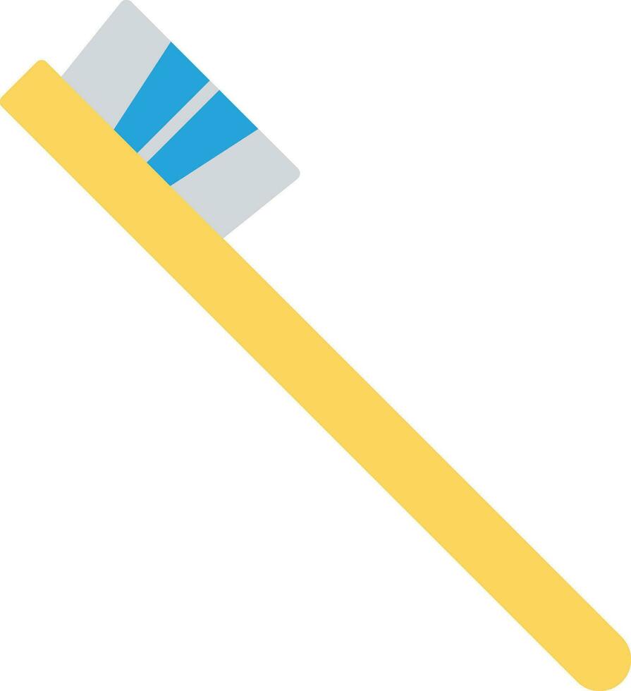 icono plano de cepillo de dientes vector