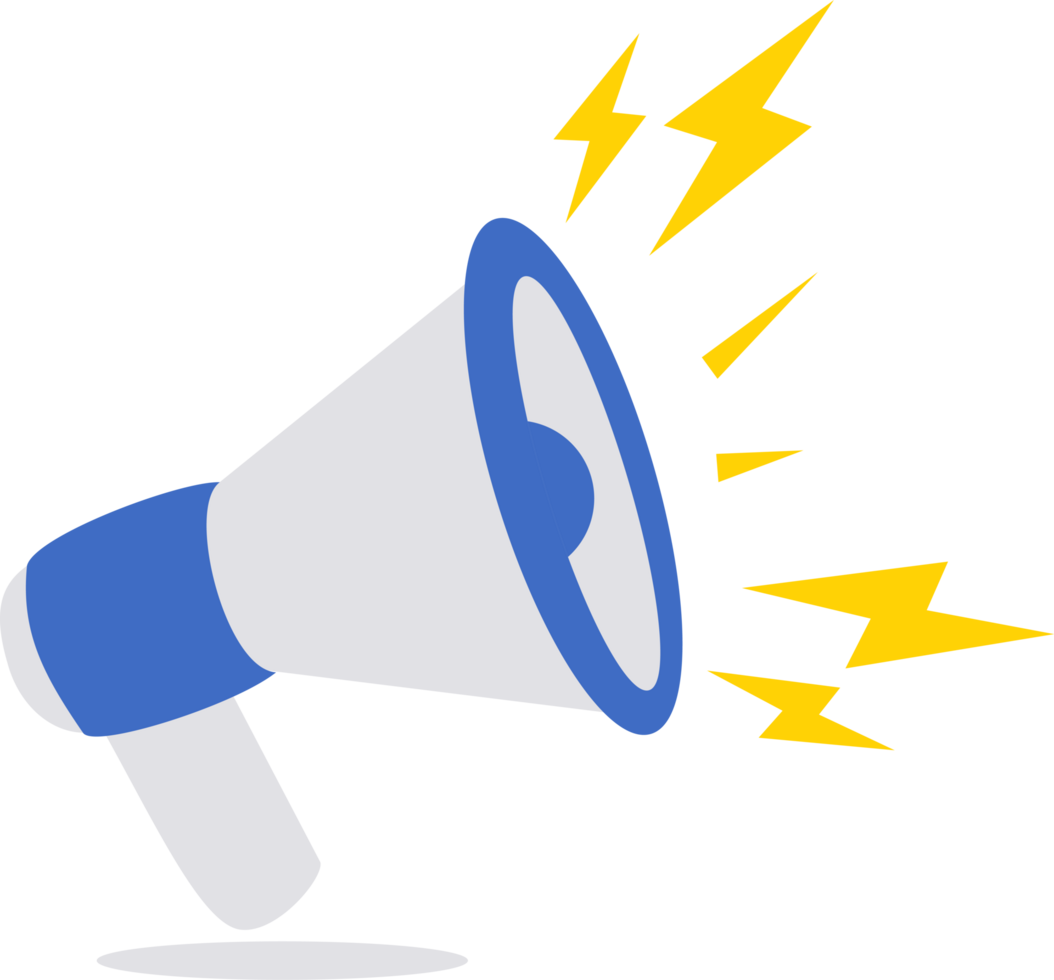 Megaphone for social media marketing concept or announce concept