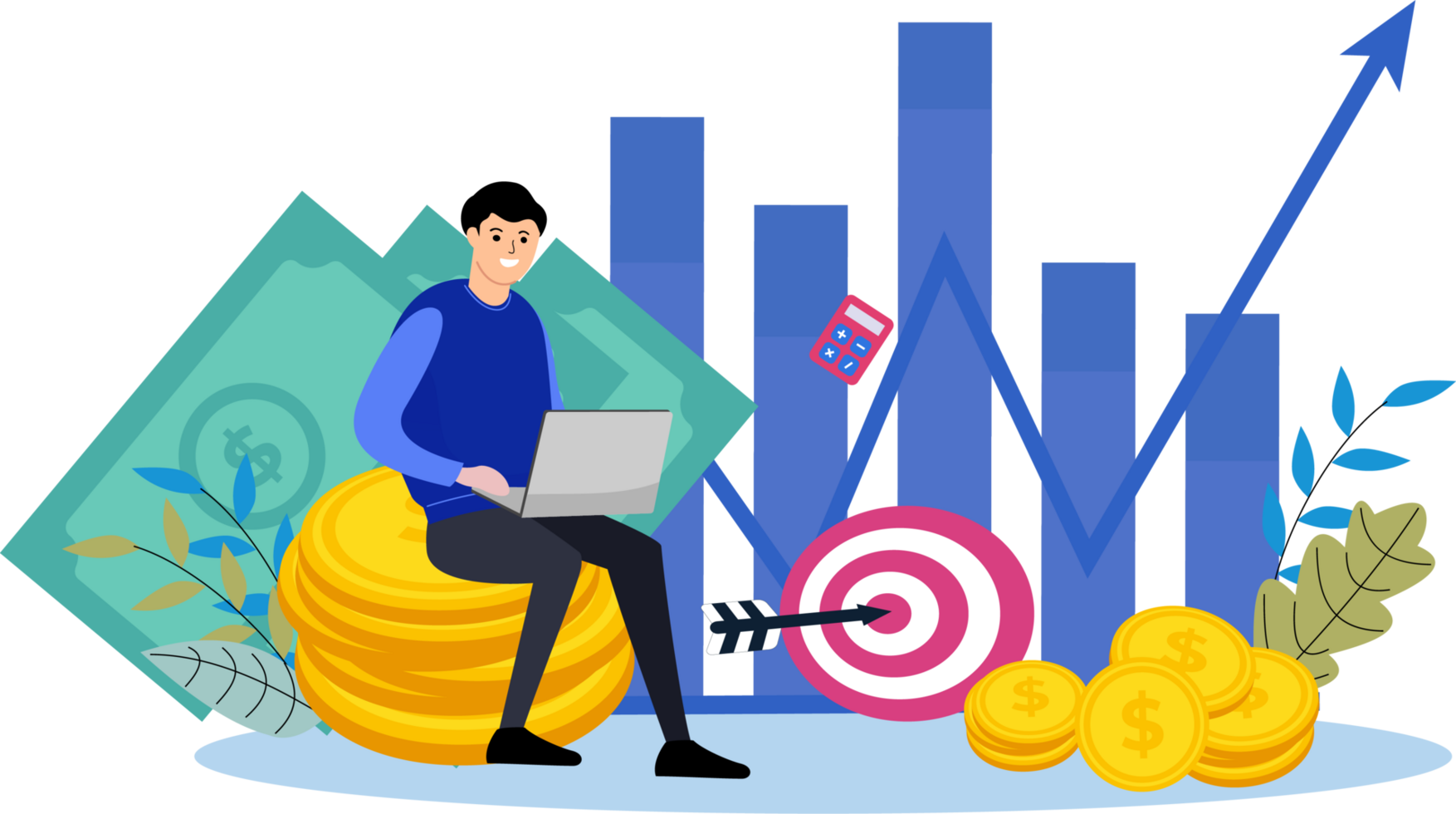 analyzing profit graphs finance investment or investment concept png