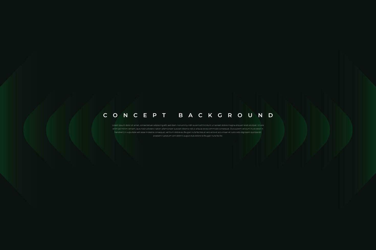 Abstract background with green lines and a black background vector