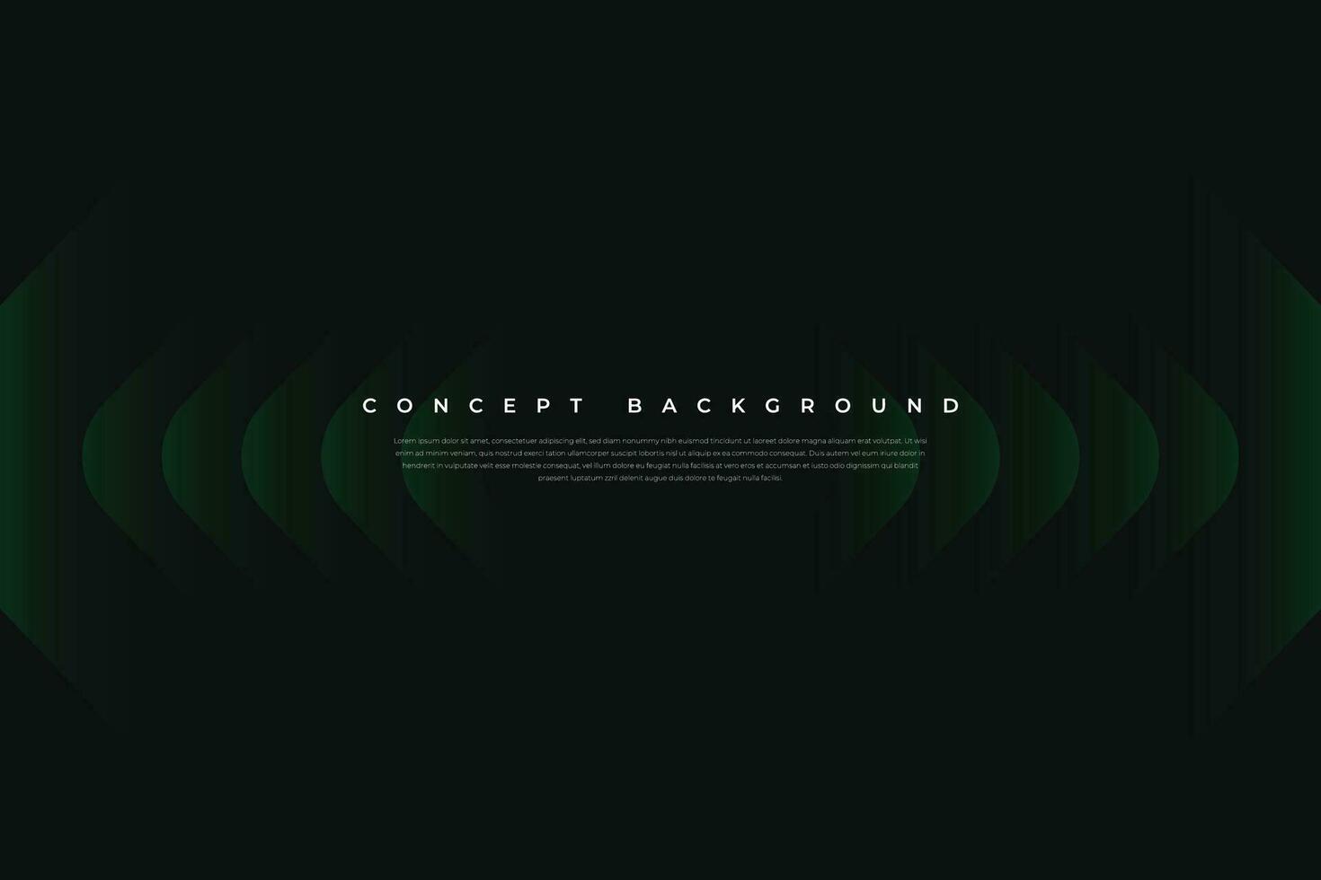 Abstract background with green lines and a black background vector