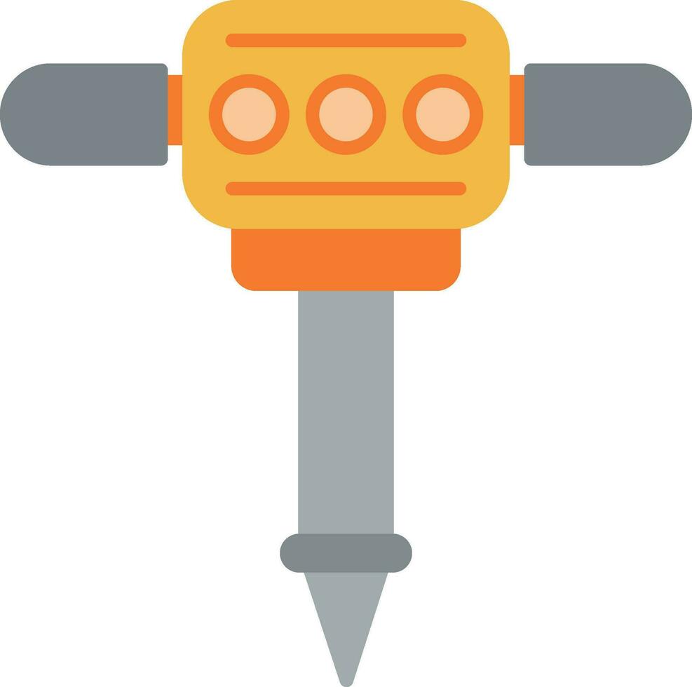 Jackhammer Flat Icon vector