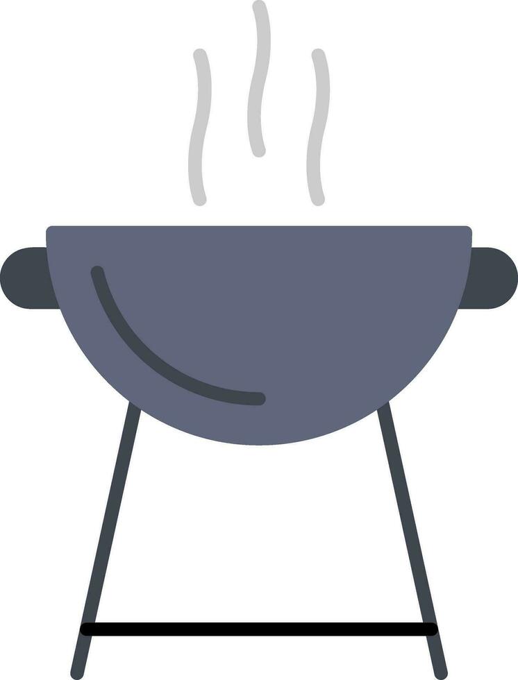 icono de parrilla plana vector