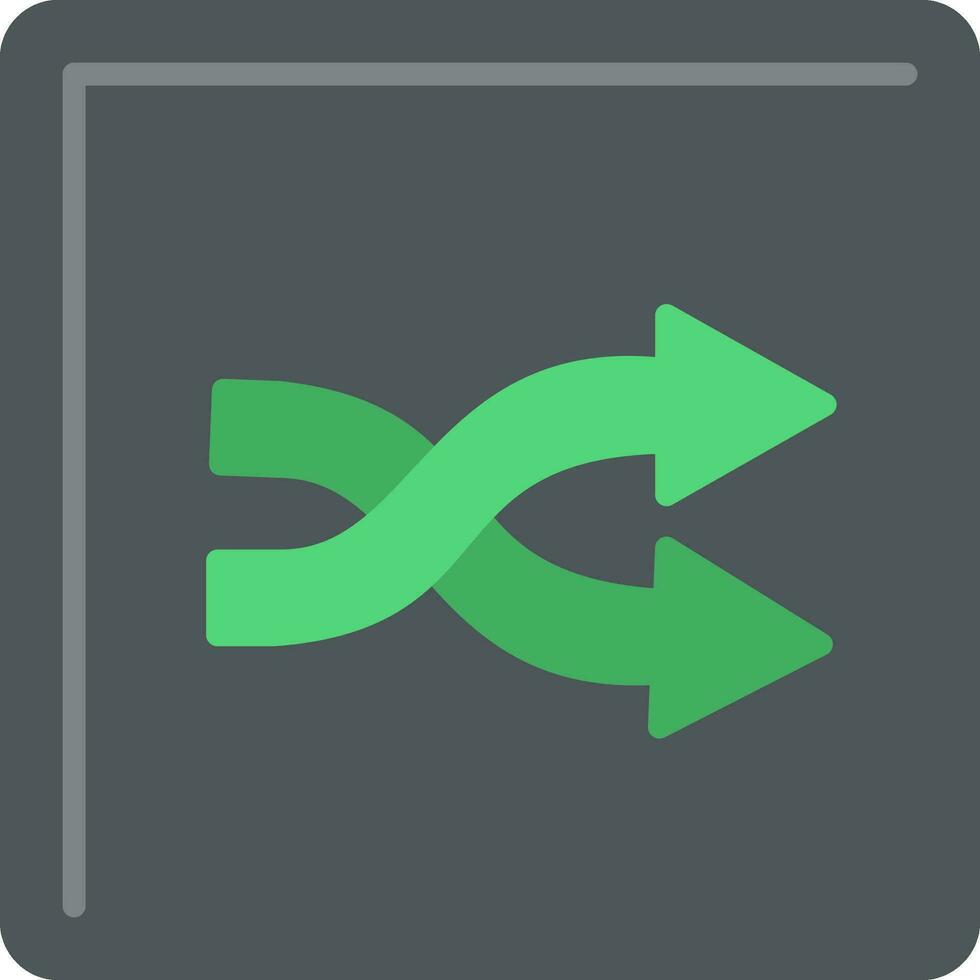 Shuffle Flat Icon vector