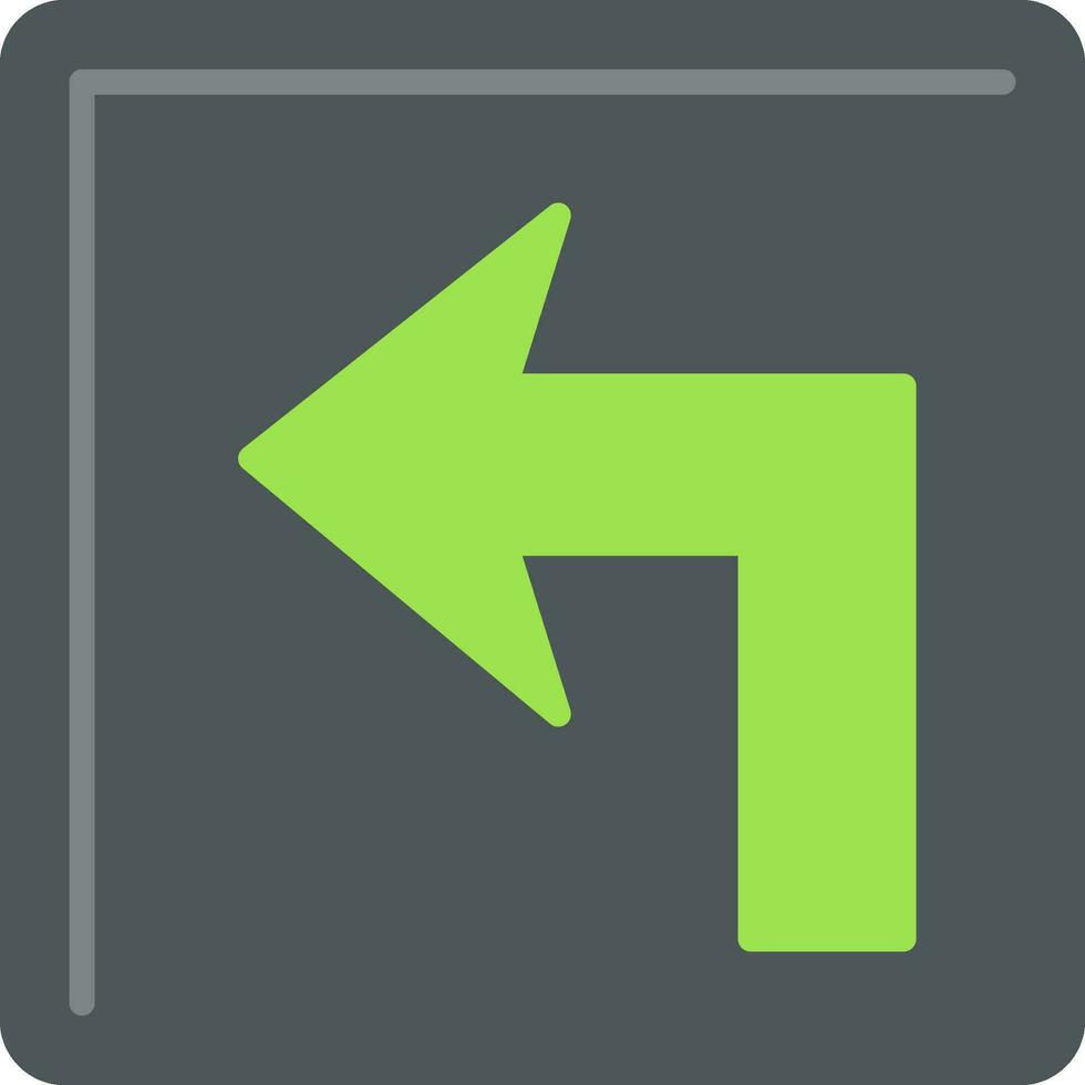 Turn Left Flat Icon vector