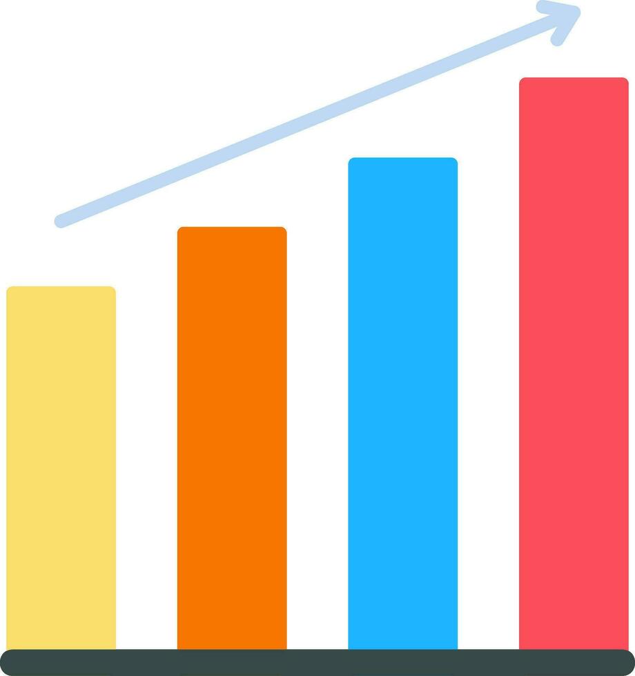 Bar Graph Flat Icon vector