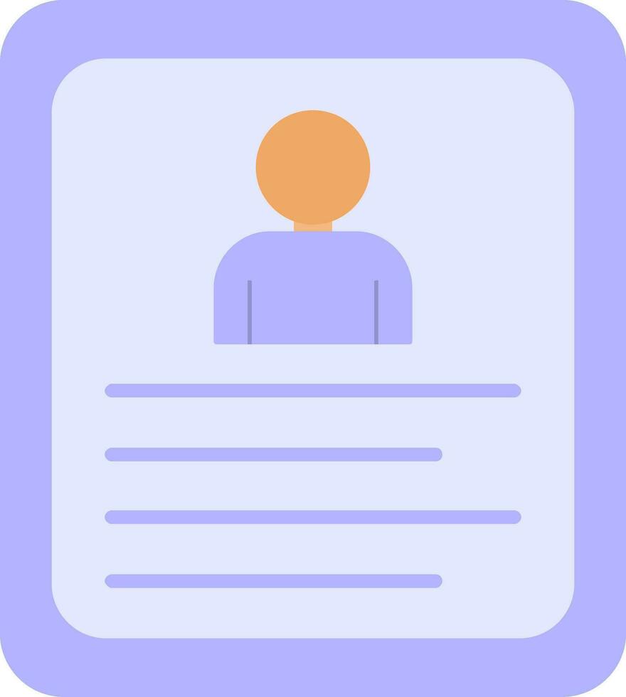 Curriculum Vitae Flat Icon vector