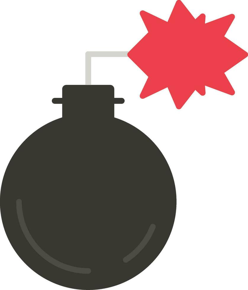 icono de bomba plana vector