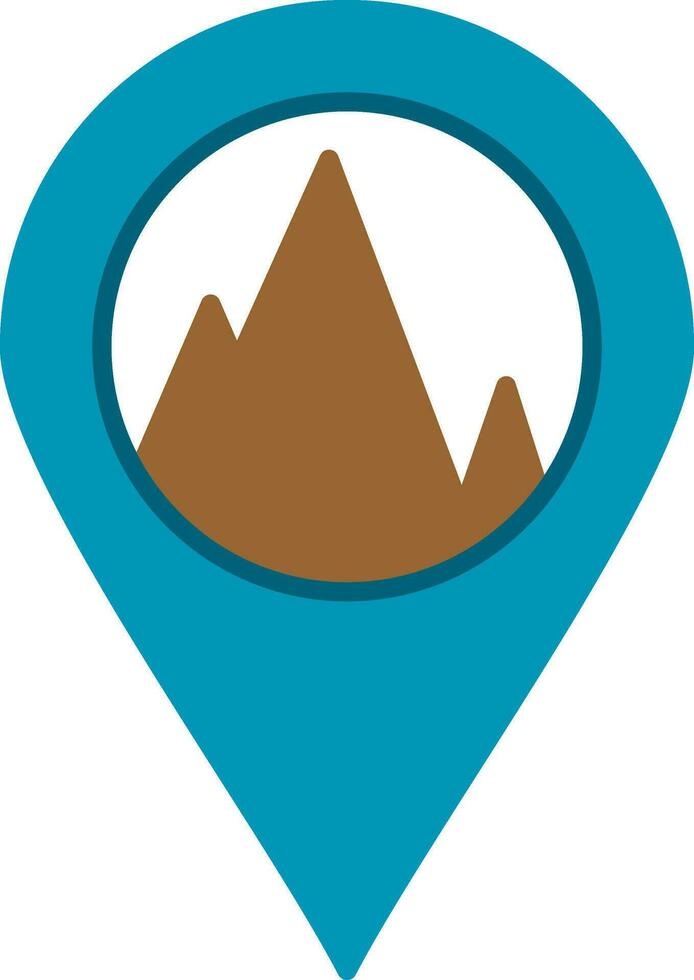 Hill Map Flat Icon vector