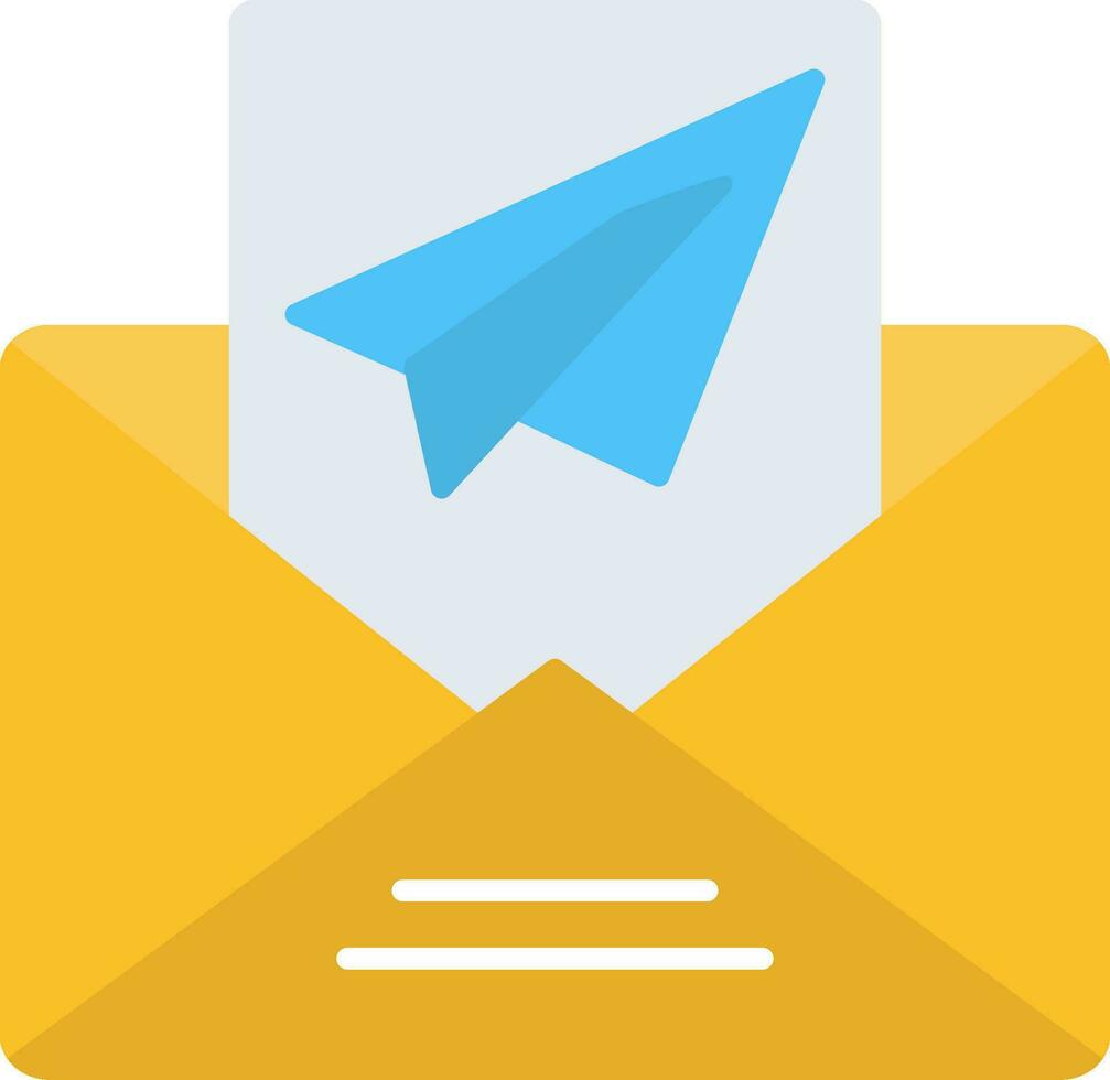 Paper Plane Flat Icon vector