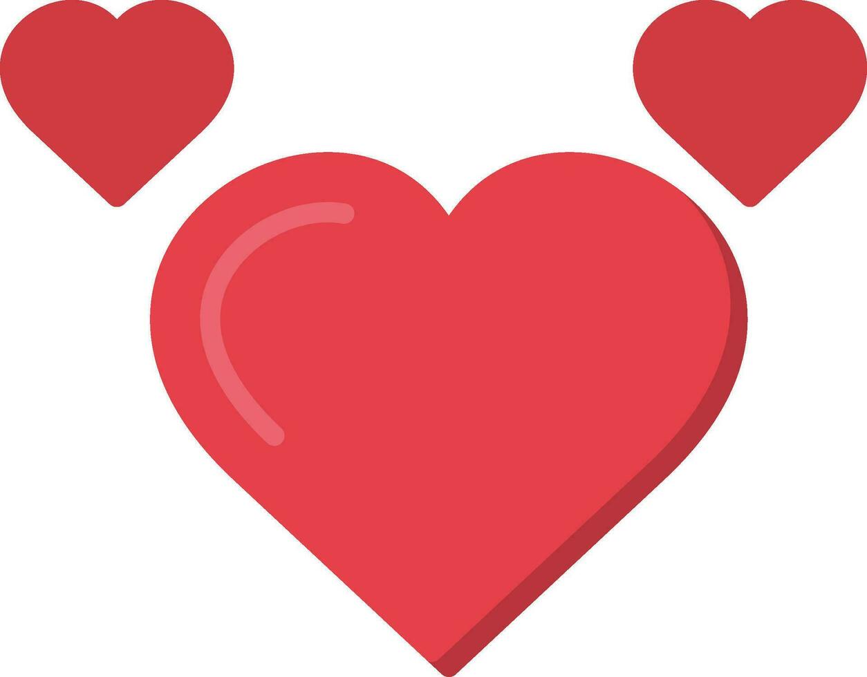 icono de corazón plano vector