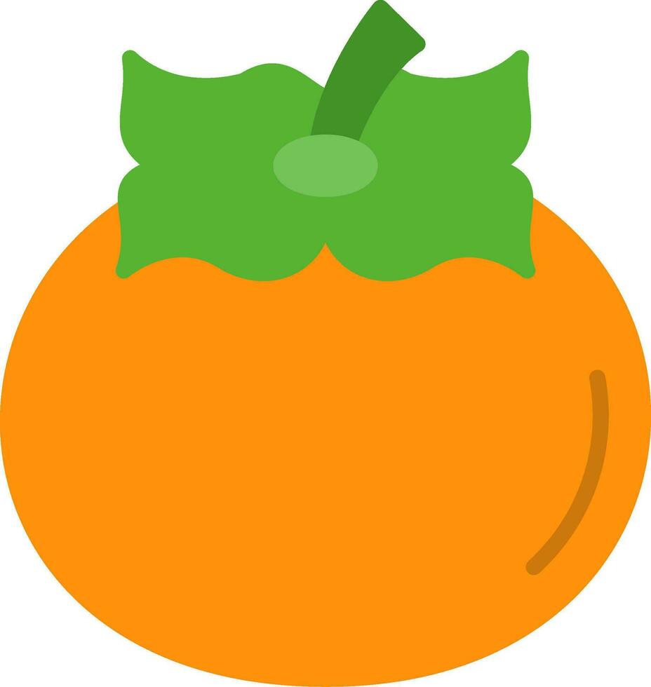 Persimmon Flat Icon vector