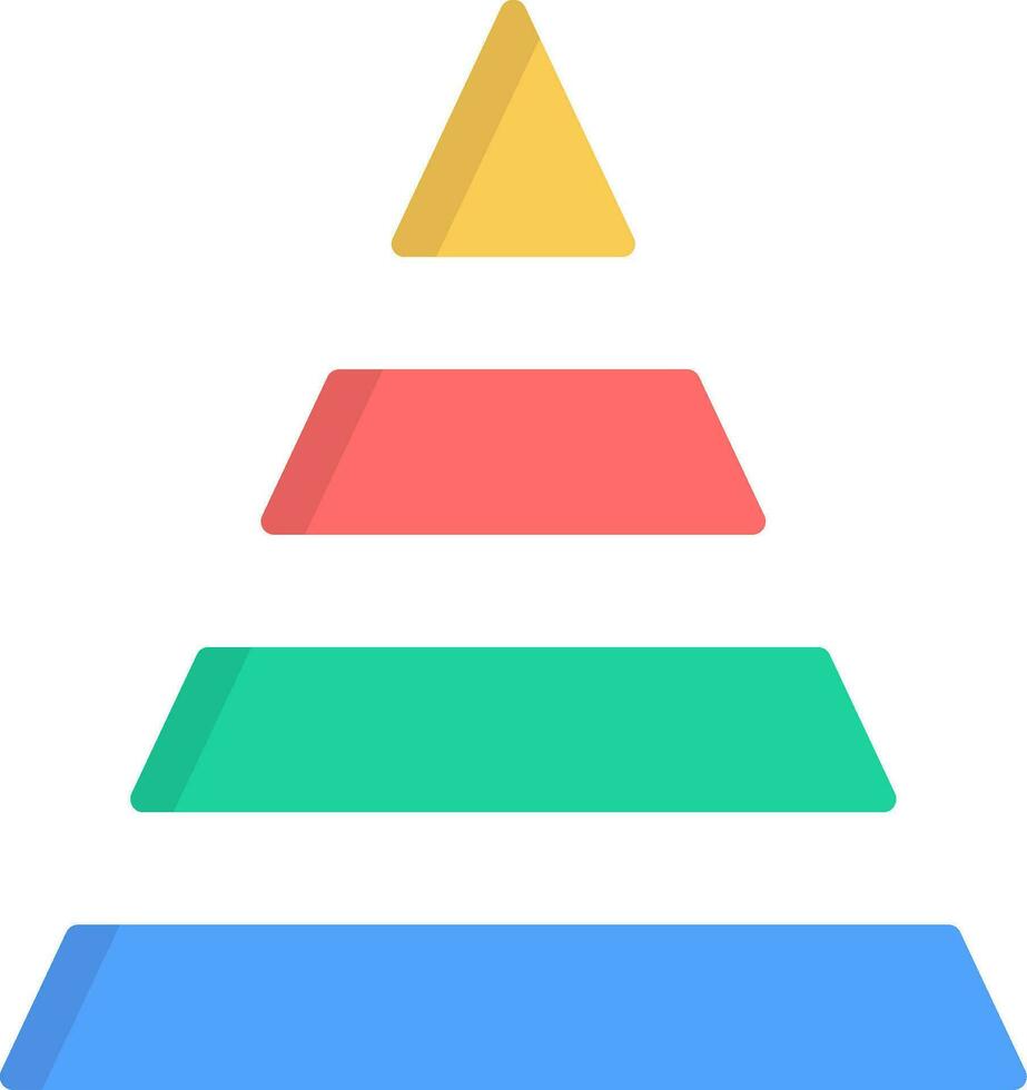 Pyramid Flat Icon vector