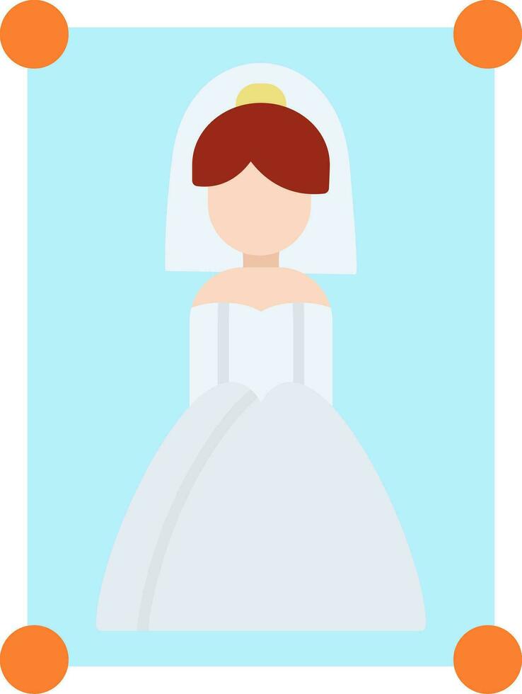 Boda fotografía plano icono vector