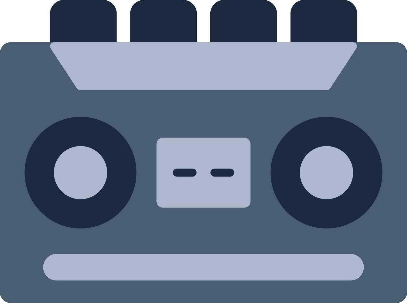 Cassette Recorder Flat Icon vector