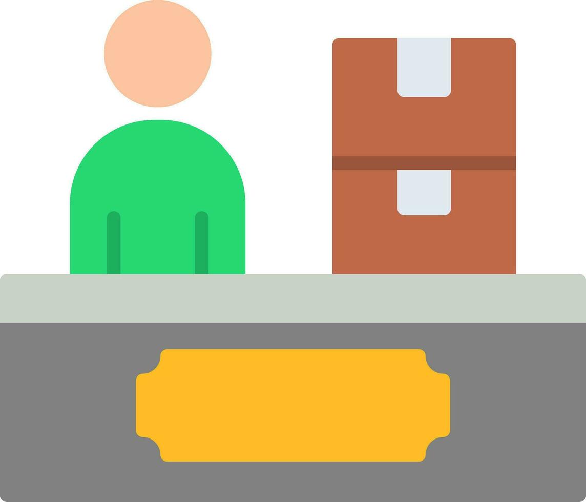 Checkin Flat Icon vector