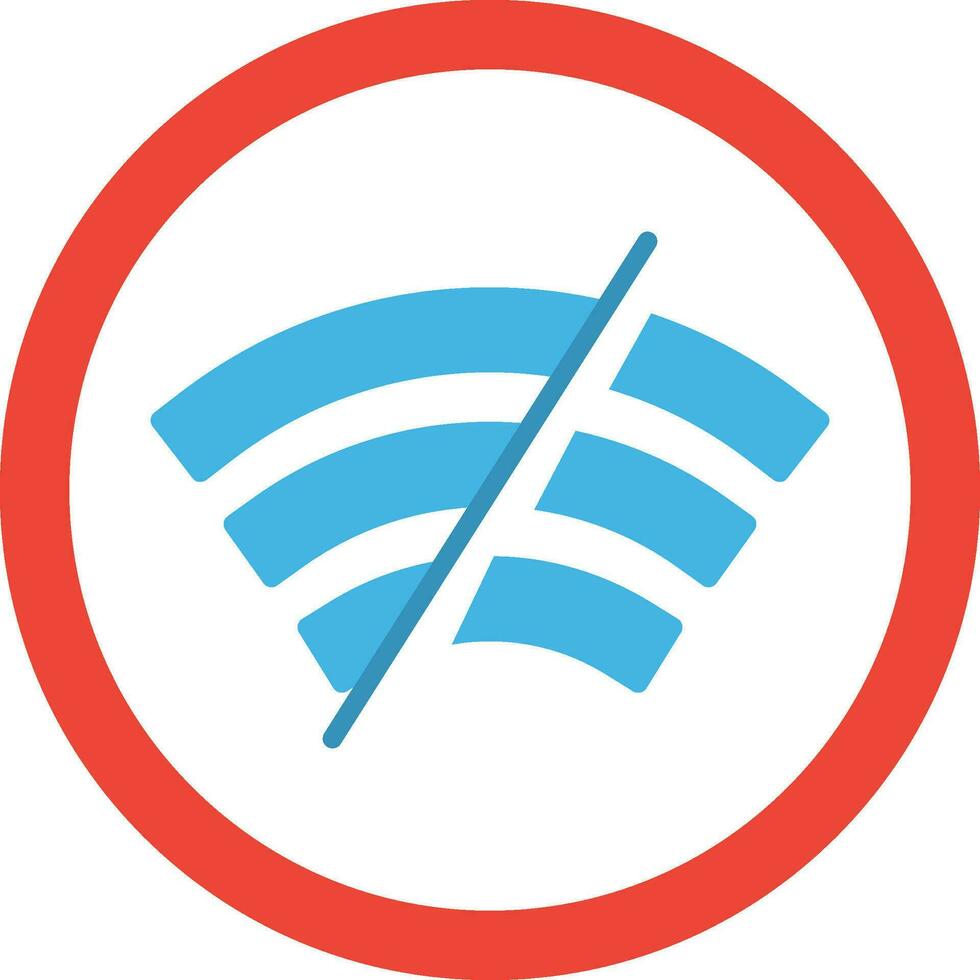 Disconnected Flat Icon vector