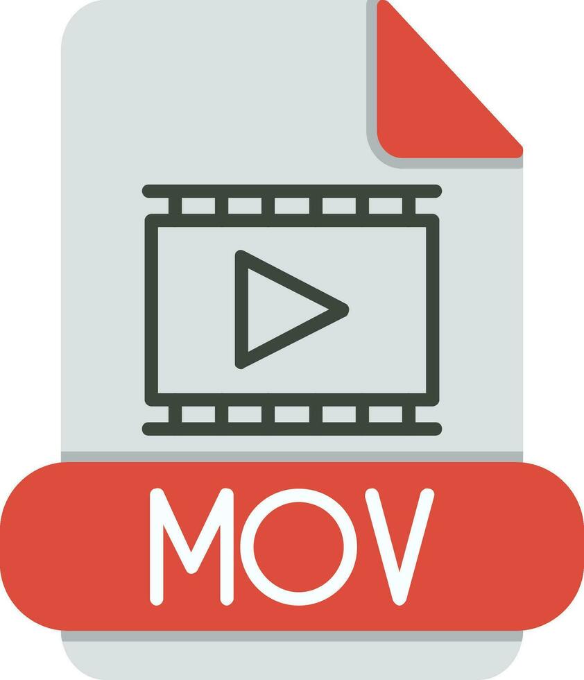 Mov Flat Icon vector