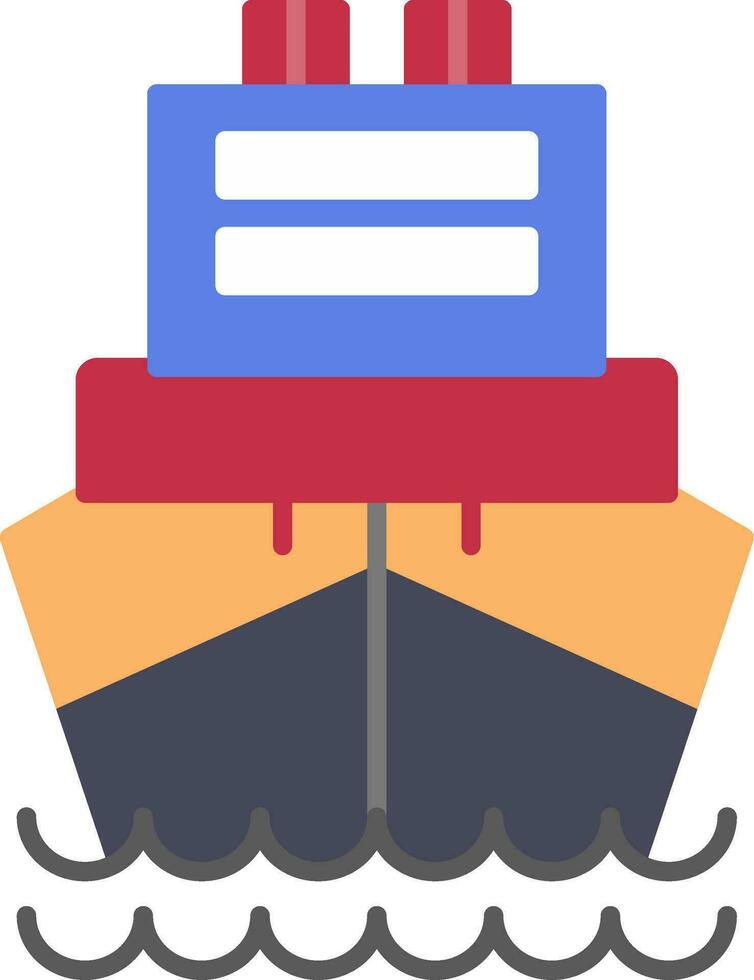 Logistics Ship Flat Icon vector