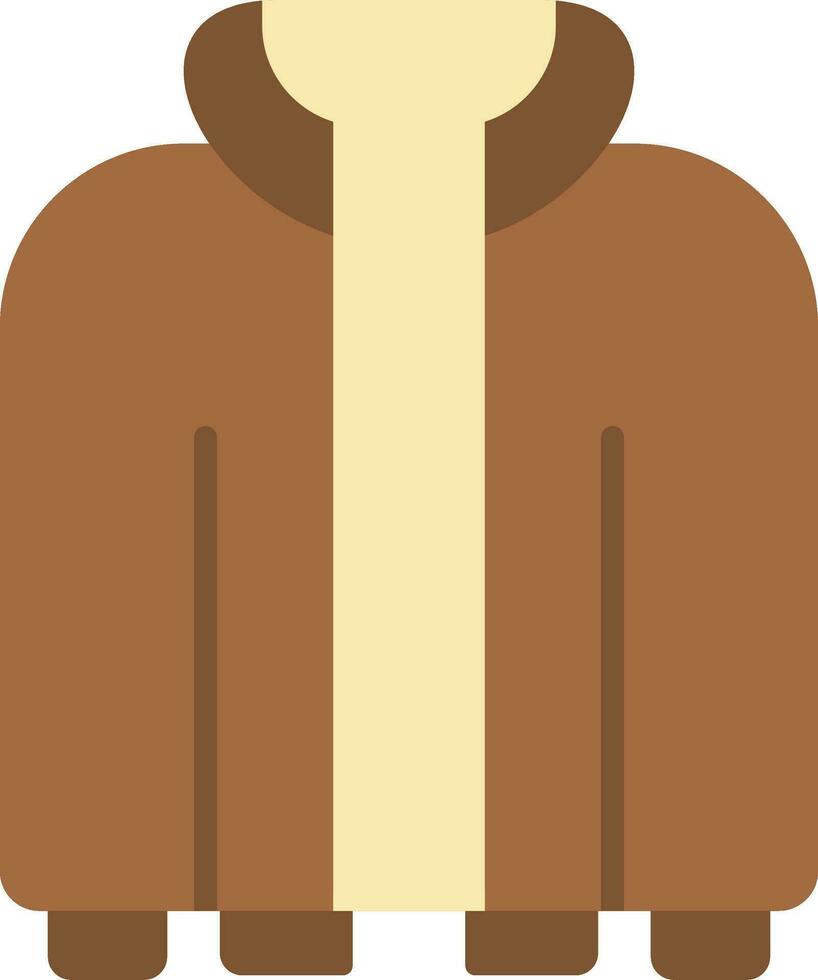 chaqueta, plano, icono vector