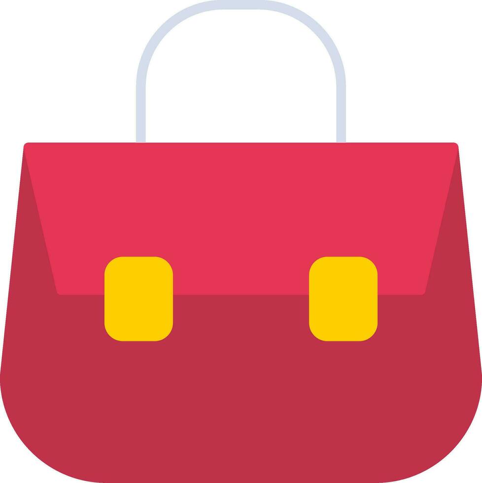 Shoulder Bag Flat Icon vector