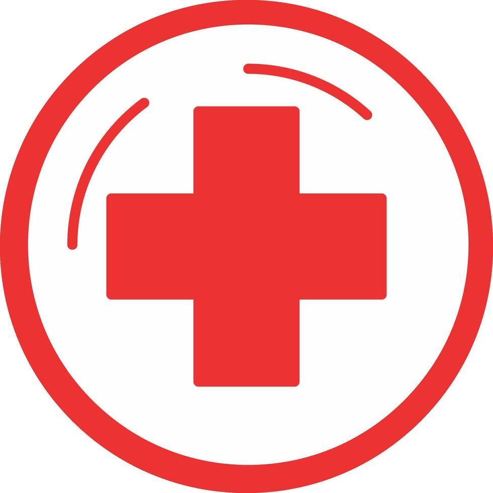 Hospital Sign Flat Icon vector