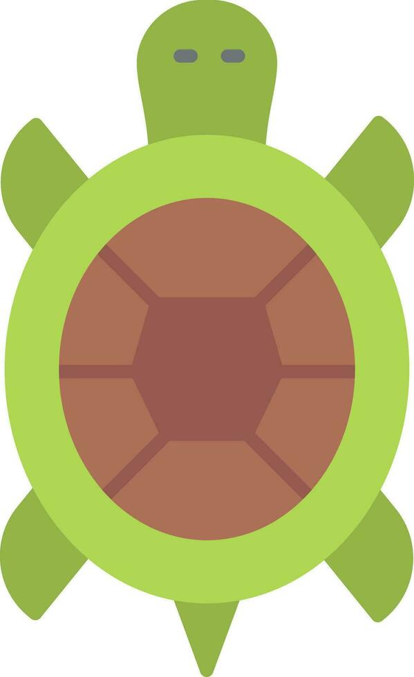 icono de tortuga plana vector