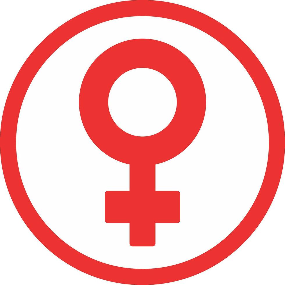 Female symbol Flat Icon vector