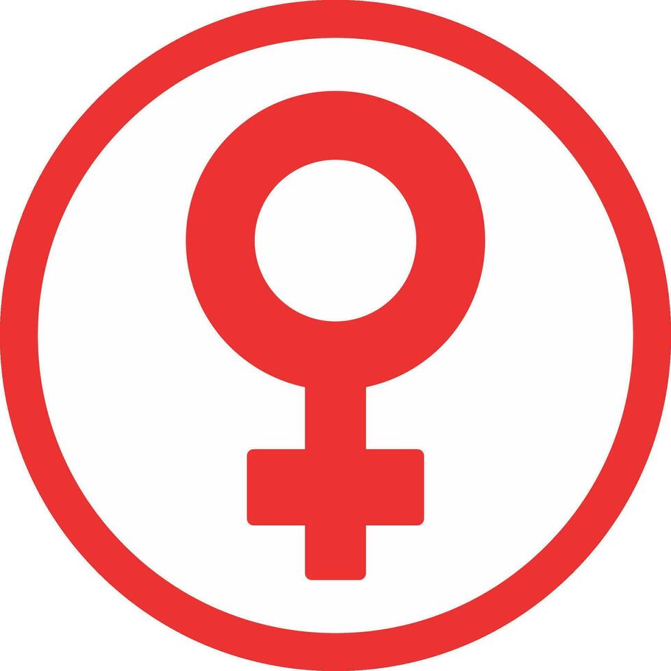 Female symbol Flat Icon vector