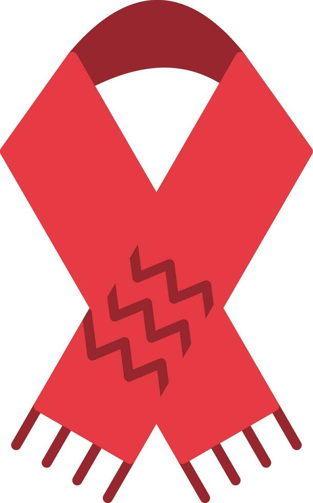 Scarf Flat Icon vector