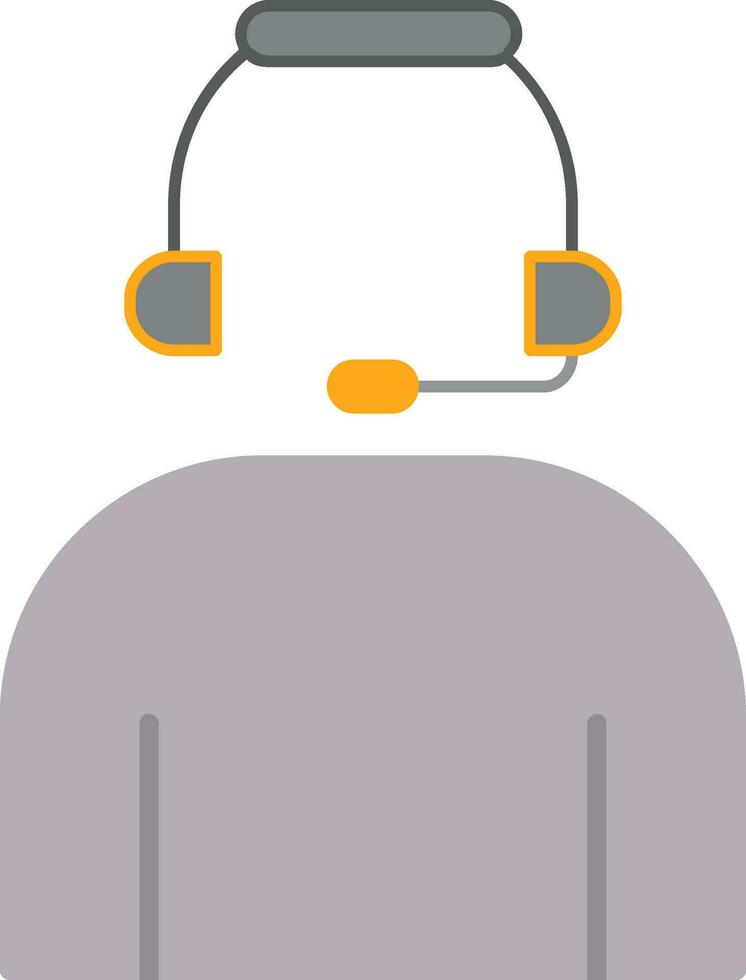 Headset Flat Icon vector
