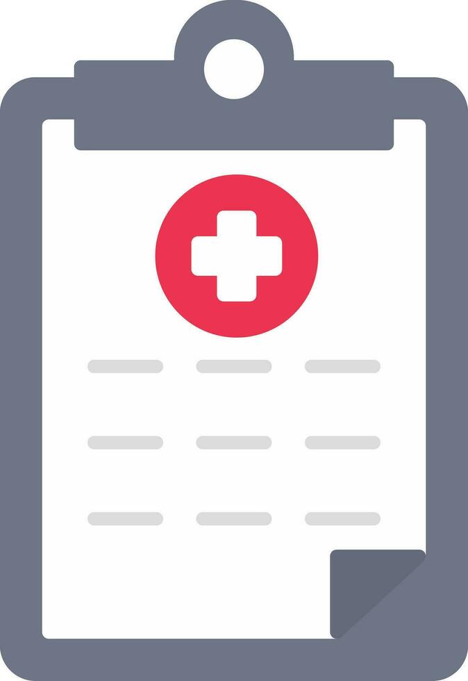 Medical Report Flat Icon vector