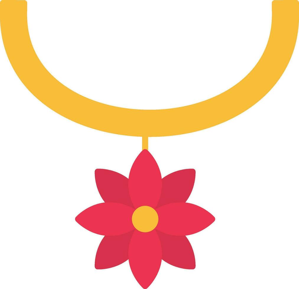 flor collar plano icono vector