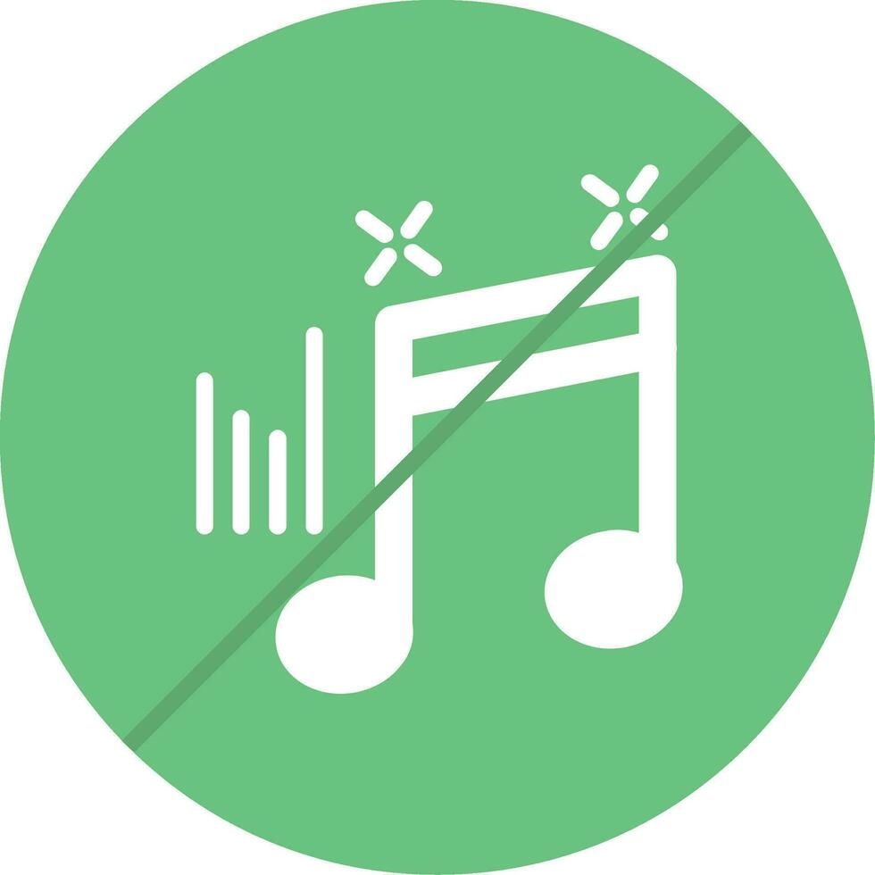 sin icono de música plana vector