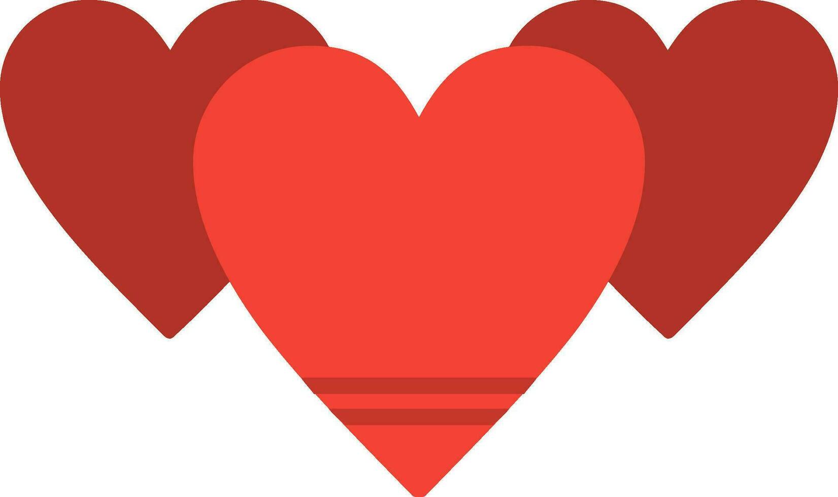 icono de corazón plano vector