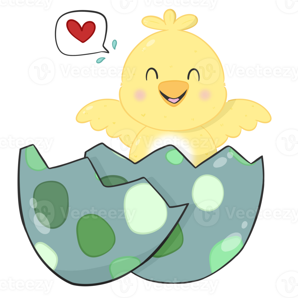 Cartoon chick in the egg easter of clip art easter day png