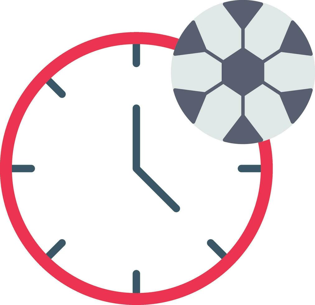 fútbol americano hora plano icono vector