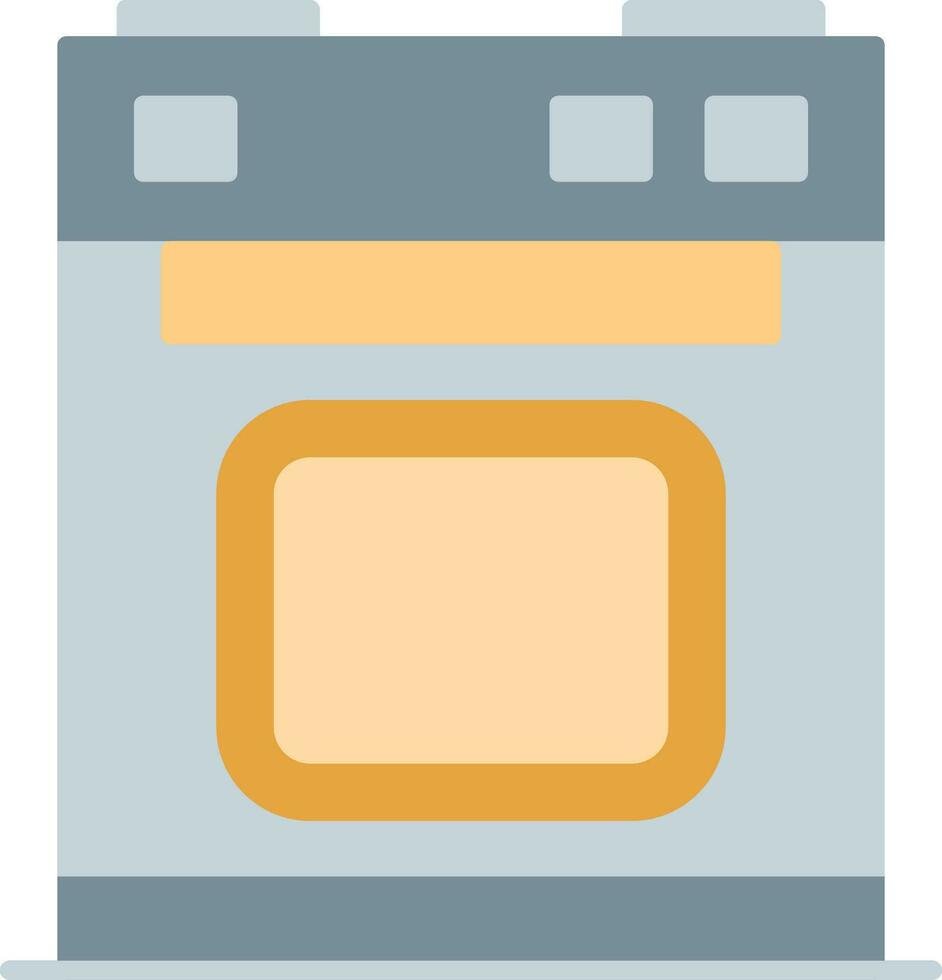 Electric Stove Flat Icon vector