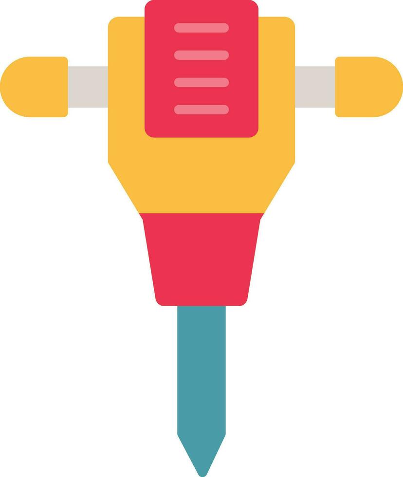 Jack Hammer Flat Icon vector